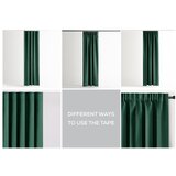 Restilo Temno zelena zatemnitvena izolacijska zavesa 140x245 cm Pleat – | Shoptok.si