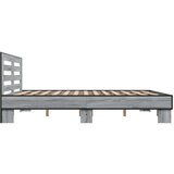  Posteljni okvir siva sonoma 200x200 cm inž. les in kovina, (21166073) | Shoptok.si