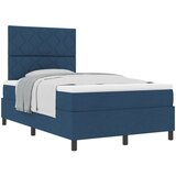 vidaXL Krevet s podnicom s madracem Plavi 120x200 cm Tkanina Cijene