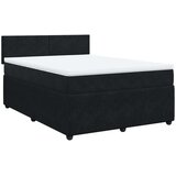 vidaXL Krevet s oprugama i madracem crni 140 x 190 cm baršunasti | shoptok.hr