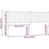  Metalno zamjensko uzglavlje bijelo 180 cm | Eponuda.com