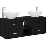  Set namještaja za kupaonicu 3 kom. Crna 49,5 x 44,5 x 65 cm | shoptok.hr