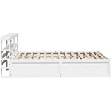  Okvir kreveta s uzglavljem bijeli 140 x 190 cm od borovine | shoptok.hr