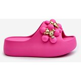 Boto Women's Foam Slides With Decorations On Thick Sole Fuchsia Bremavia | ePonuda.com