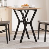 Furnova Jedilna miza Y okvir 60x60x75,5 cm trdna borovina lito železo, (21946834) | Shoptok.si