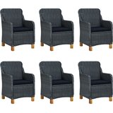  9-dijelni vrtni blagovaonski set od poliratana tamnosivi | shoptok.hr