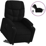  Naslonjač na podizanje od tkanine crni | shoptok.hr