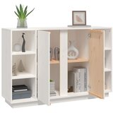  Komoda bijela 120 x 35 x 80 cm od masivne borovine | shoptok.hr