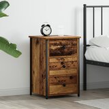 vidaXL stara lesena miza Stari les MDF, vezan les, kovina Srednja | Shoptok.si