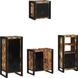 vidaXL Komplet pohištva za kopalnico 4 pcs Trden recikliran les | Shoptok.si