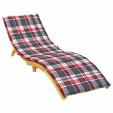  Jastuk za ležaljku crveni karirani 200x70x3 cm tkanina Oxford | Eponuda.com