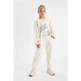 Defacto Girls Basic Plain Jogger Sweatpants with Elastic Waist and Pocket Cene