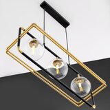 Jupiter 2030 - visilica na sajli fiori 3xG9/10W/230V crna/zlatna/prozirna | Eponuda.com
