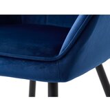Unique Furniture Tamno plave baršunaste blagovaonske stolice u setu s naslonima za ruke 2 kom Nolan Square – | shoptok.hr