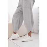 Kesi Włoski Cotton set blouse + trousers light grey | shoptok.hr
