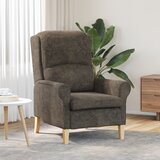 vidaXL Suvremena fotelja Mračna siva Tkanina i drvo Standard Ergonomska | shoptok.hr