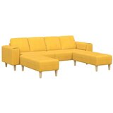  Tkaninska sofa Svijetlo žuta Baršunasta tkanina | shoptok.hr