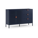Marckeric Temno modra kovinska komoda 140x90x40 cm Sayla – | Shoptok.si