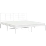 vidaXL Metalni okvir za krevet s uzglavljem bijeli 183x213 cm | shoptok.hr