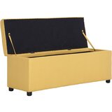 vidaXL Klop s prostorom za shranjevanje 116 cm rumen poliester, (20955161) | Shoptok.si