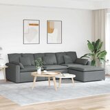  Modularna sofa s podnožjem i jastucima tamno siva | shoptok.hr
