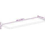 Stolna Mizna plošča 100x50x3,8 cm pravokotna trden akacijev les, (21410728) | Shoptok.si