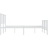  Metalni okvir kreveta uzglavlje i podnožje bijeli 200x200 cm | Eponuda.com