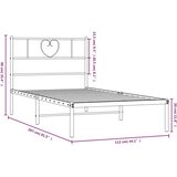 vidaXL Kovinski posteljni okvir z vzglavjem črn 107x203 cm | Shoptok.si