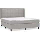  Krevet s oprugama i madracem svjetlosivi 180x200 cm od tkanine | shoptok.hr