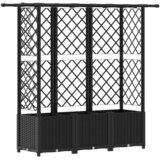 vidaXL Povišeni krevet s mrežom i krovom Crna 163 5 x 40 x 136 cm PP - Crna 163 5 x 40 x 138 cm s ravnim krovom (3 bočna mreža) | shoptok.hr