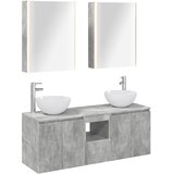  Set ormarića za kupaonicu 5 pcs Betonska siva 53 x 15,5 x 70 cm | Shoptok.si