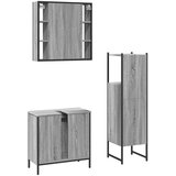  3-dijelni set kupaonskih ormarića boja hrasta sonome drveni | shoptok.hr