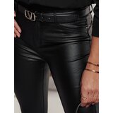 DStreet Spodnie damskie SHINELEGS woskowane czarne | Shoptok.si