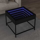  Stolić za kavu s beskonačnim LED svjetlima crni 50x50x41 cm | shoptok.hr