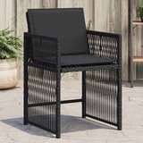 Maison Chic Vrtni stoli - Stol za vrt z blazinami 4 kosi črn poli ratan JS2226, (21876785) | Shoptok.si
