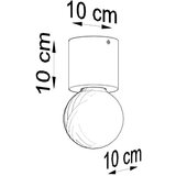  Stropna svetilka SALGADO beton, (21347478) | Shoptok.si