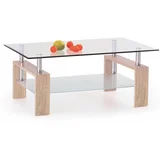 Konferencijski stočić 55x110 cm staklo/hrast sonoma