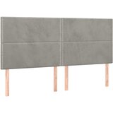 Maison Chic Posteljno vzglavje - Vzglavna omarica 4 kosa svetlo siv 90x5x78/88 cm žamet, (22077270) Cene