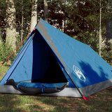 vidaXL Šotor za kampiranje za 2 osebi moder 200x120x88/62 cm 185T taft Cene