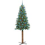vidaXL Ožja jelka med 300 LED Zelena 210 cm PVC in trden bor | Shoptok.si