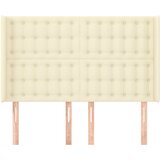  Uzglavlje s ušima krem 147x16x118/128 cm od umjetne kože | Eponuda.ba