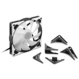 Sharkoon Cooler 14cm - SilentStorm 140 PWM RGB ventilator (34,7dB; 121,9 m3/h; 1400rpm; 3pin + 4pin konektor; hlajenje hiše) | Shoptok.si