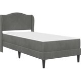  Okvir za krevet s uzglavljem Tamnosiva 90 x 190 cm Baršun - Tamnosiva 90 x 190 cm | shoptok.hr