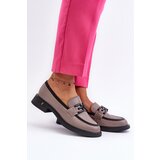 VINCEZA Elegant Leather Women's Moccasins Dark Beige Triana | shoptok.hr