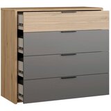 Hom`in KOMODA, siva, barve hrasta | Shoptok.si