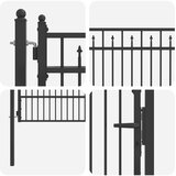  Ogradna vrata BAARLO 100 x 150 cm Metal Crna Može se zaključati | shoptok.hr