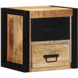 vidaXL Nočna omarica 40x35x40 cm Masivni neobdelan les Mango | Shoptok.si