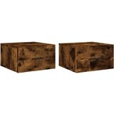  Zidni noćni ormarići 2 kom dimljenog hrasta 35x35x20 cm | shoptok.hr
