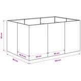  Vrtna saksija Antracit 120 x 80 x 60 cm Čelična vrata | shoptok.hr
