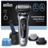 Braun brivnik serije 6 62-S7650cc, mokro & suho britje za moške, srebrn. | Shoptok.si